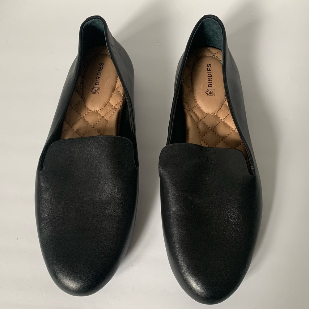 Birdies The Starling black leather loafers size 6 EUC